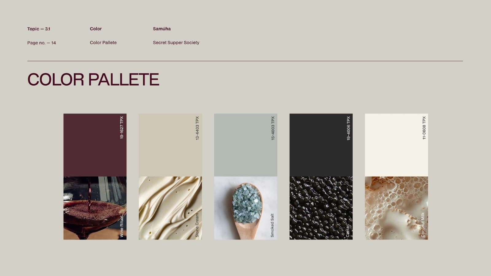 Brand book colour page